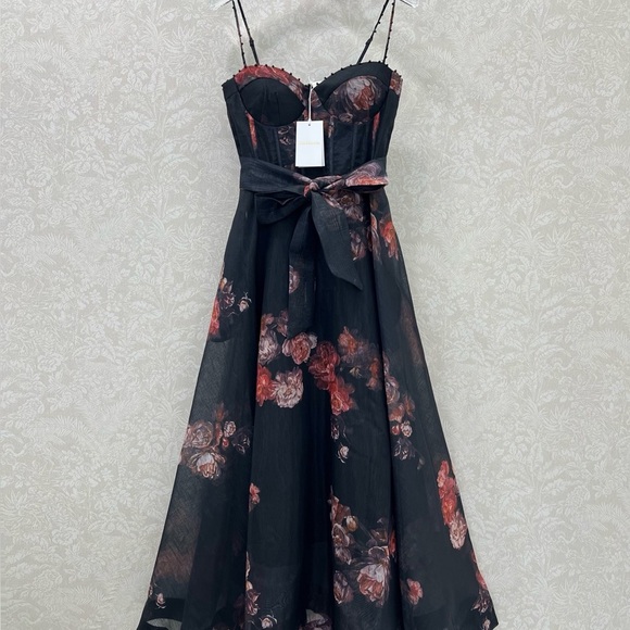 black work dress with sleeves Zapaka Women Black Work Dress Pencil Midi Peak Lapel Business Dress with Sleeves, Black / US12 main image 0